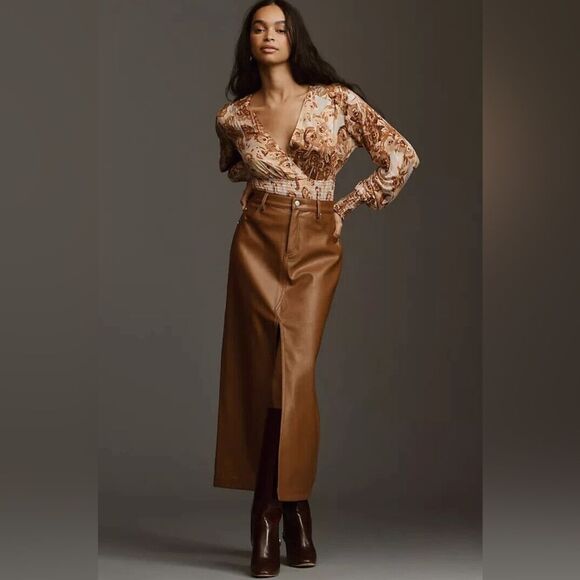 Anthropologie Tiny Valentina Long Sleeve Floral Printed Surplice Top. NWT small - Picture 6 of 9